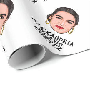 PAPEL DE PRESENTE ALEXANDRIA OCASIO CORTEZ PERSONALIZADA