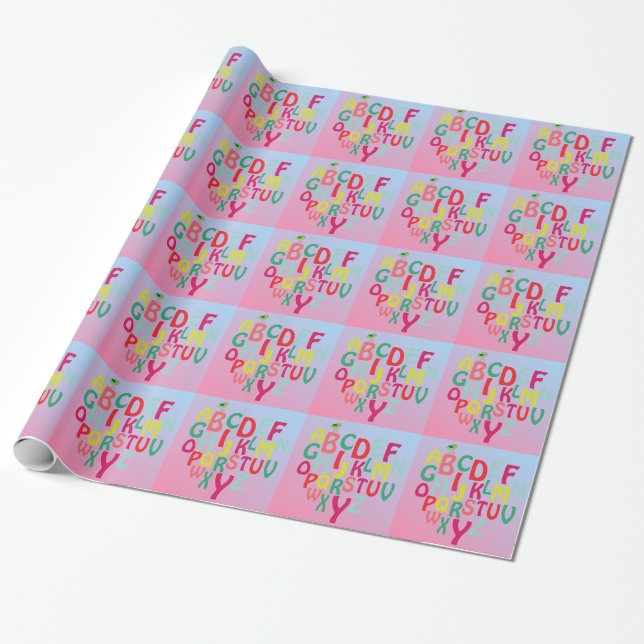 Papel De Presente Alfabeto (Desenrolado)