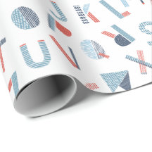 Alfabeto em branco azul vermelho