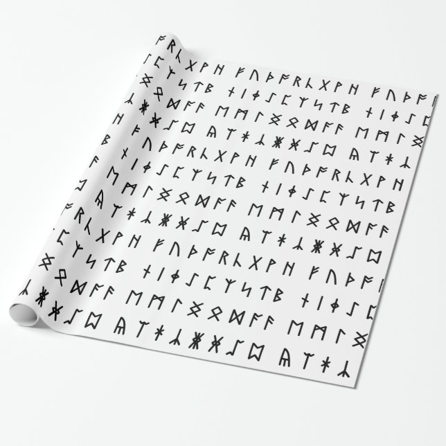 Papel De Presente Alfabeto Runic [Futhorc] (Desenrolado)
