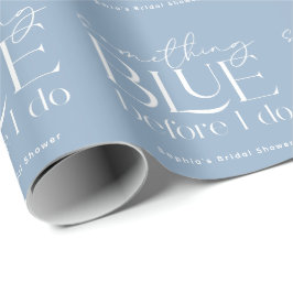 Papel De Presente Algo Azul Antes do Chá de Noiva