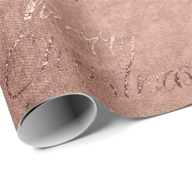 Papel De Presente Algodão de Script Glitter Dourado com Rosa de Feli (Ponta do rolo)