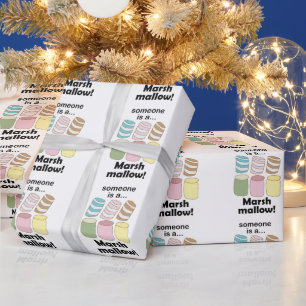 Papel De Presente Alguém é um Marshmallow Citação Divertida de Comid
