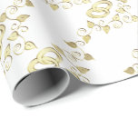 Papel De Presente Alianças de casamento Dourados elegantes<br><div class="desc">Caracterizando alianças de casamento elegantes do ouro em um fundo branco. Este papel de papel de embrulho felicitará seu presente. Feito com os gráficos de vetor de alta resolução. 100% Personalizar-capaz. VEJA MAIS DESIGN EM: design original de http://www.zazzle.com/designsbydonnasiggy* pelo © 2016 de Donna Siegrist. Se você manda quaisquer perguntas sobre...</div>