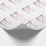 Papel De Presente alianças de casamento elegantes de tribo de ouro r<br><div class="desc">Texto de "tribo da noiva",  flecha e rosa de ouro moderno e na moda,  flecha e anéis de casamento. Você pode personalizar o produto escolhendo a cor de fundo.</div>