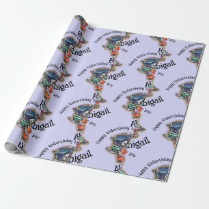Papel De Presente Alice no País das Maravilhas Chapéu Louco Xícaras 