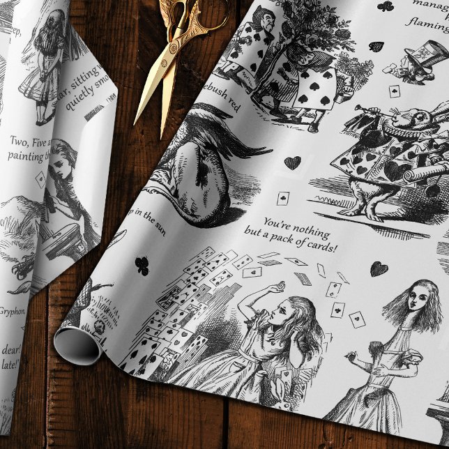 Papel De Presente Alice no País das Maravilhas, citações do Toile Br (Criador carregado)