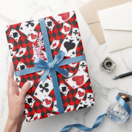 Papel De Presente Alice no País das Maravilhas da Colagem de Natal