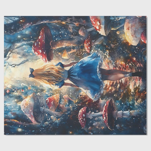 Papel De Presente Alice no País das Maravilhas Decoupage (Aberto)