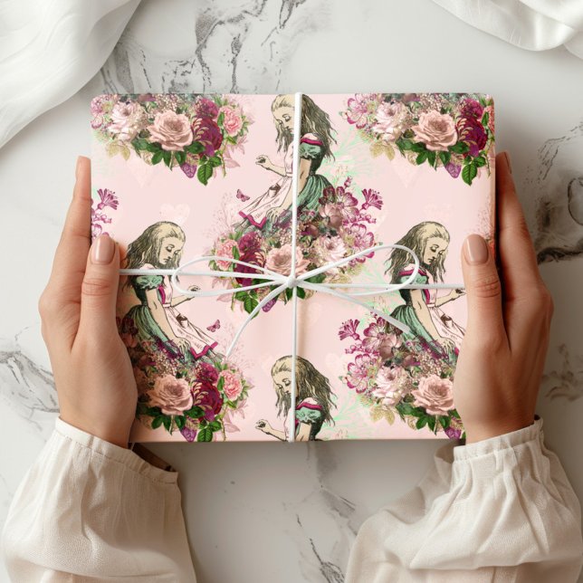 Papel De Presente Alice No País Das Maravilhas, Papel De Moldagem Do (Criador carregado)