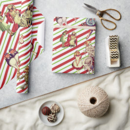 Papel De Presente Alice Rainha dos Corações e Cavaleiro Humpty