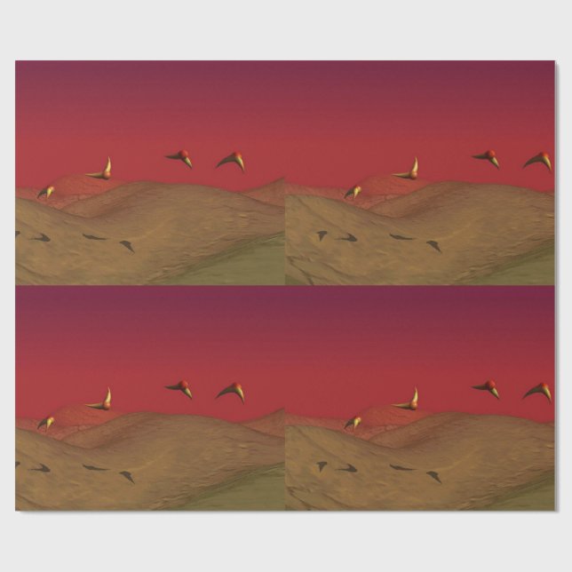 Papel De Presente Alien Flight (Aberto)