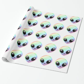 Papel De Presente Alienígena do arco-íris de Kawaii