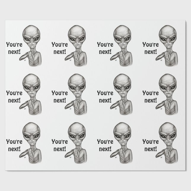 Papel De Presente Alienígena ruim, você é a próxima! (Aberto)