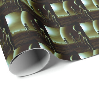 Papel De Presente ALIENS de Cinzas SF 1