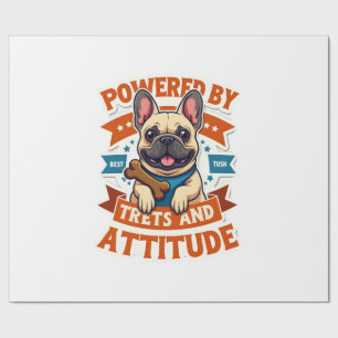 Papel De Presente Alimentado Por Guloseimas E Atitude Bulldog Francê