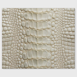 Papel De Presente Alligador Crocodilo Branco Impressão