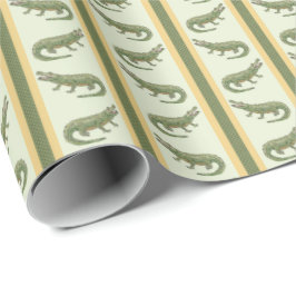 Papel De Presente Alligator Stripe 
