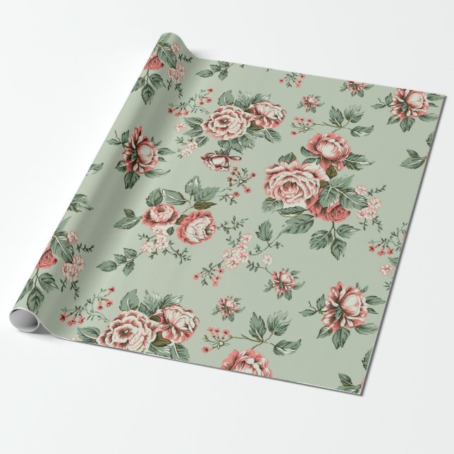Papel De Presente Allover multi motif flowers ornament Seamless patt (Desenrolado)