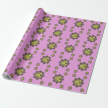 Almofada de Arremesso com Padrão de Flor de Mandal