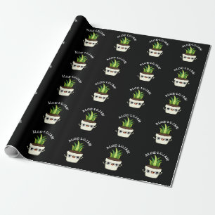 Papel De Presente Aloe-llujah Funny Aloe Vera Pun Dark BG