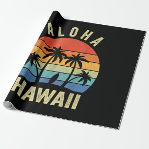 Papel De Presente Aloha Hawaii Ilha Havaiana Shirt Palm Beach Surf