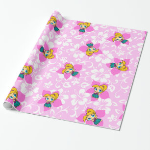 Papel De Presente Aloha Honys Hawaiian Hula Girl Wrappaper