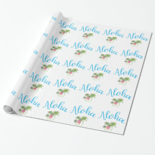 Papel De Presente Aloha praia estilo havaiano verão