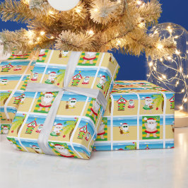 Papel De Presente Aloha Santa Claus Wraptor Paper