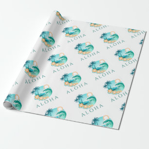 Papel De Presente Aloha Tropical