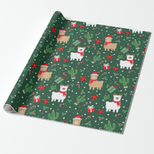 Papel De Presente Alpaca de Natal bonito