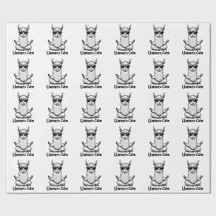 Papel De Presente Alpaca Fique Calma Llamaste Lama Yoga Engraçado