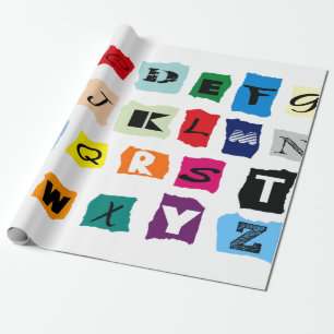 Papel De Presente Alphabet design on 