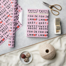 Papel De Presente Alphabet Love