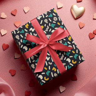 Papel De Presente Alphabet Random Letters Art