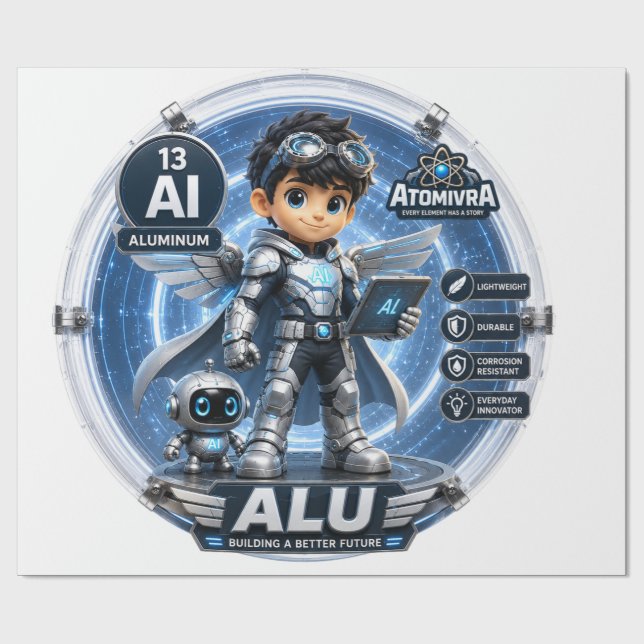 Papel De Presente Alumínio ATOMIVRA (Aberto)
