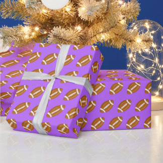 Papel De Presente Alvejões Americanos em Roxo