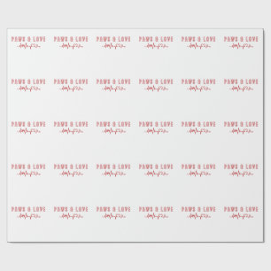 Papel De Presente Amante de os animais de Tipografia de Pet Lover de