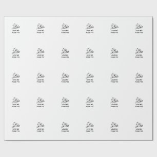 Papel De Presente Amante de Pizza Engraçado