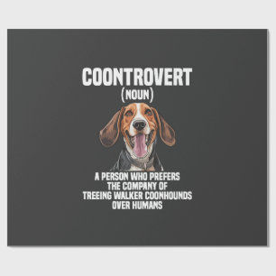 Papel De Presente Amante do Treeing Walker Coonhound Cachorro Coontr