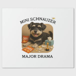 Papel De Presente Amantes de Cachorro Mini Schnauzer
