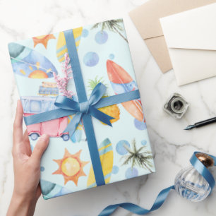 Papel De Presente Amantes de surfe na festa de aniversário