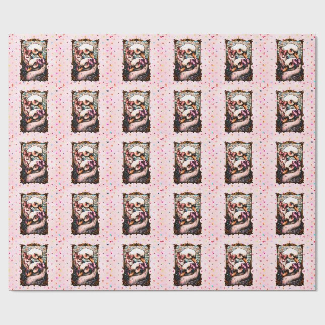 Papel De Presente Amantes do cisne (Aberto)