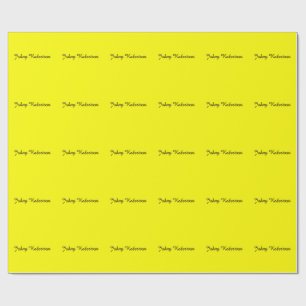 Papel De Presente Amarelo Brilhante Simples Elegante Profissional Mo