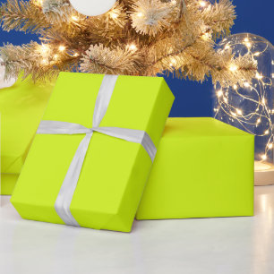 Papel De Presente Amarelo Chartreuse cor sólida