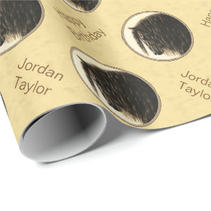 Papel De Presente Amarelo de Cavalo Frísia