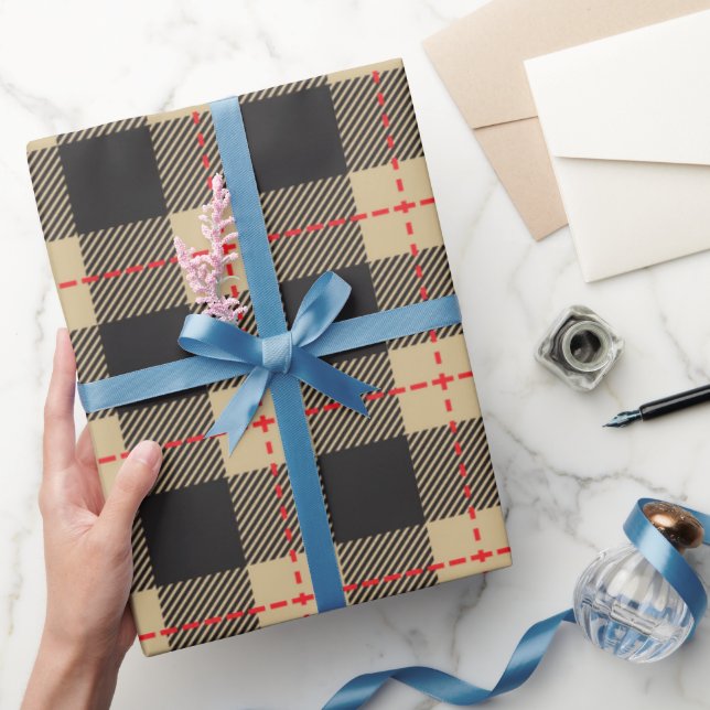 Papel De Presente Amarelo e preto (Presentear)