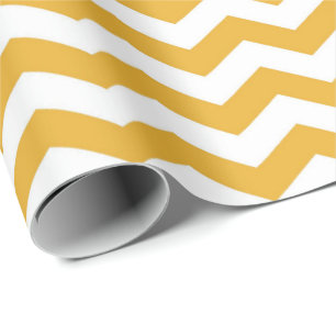 Papel De Presente Amarelo ensolarado moderno e brilhante, chevron br