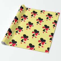 Amarelo preto e vermelho dos corações