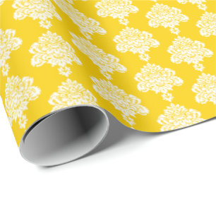Papel De Presente Amarelo sunshine   Papel branco para enrolamento d